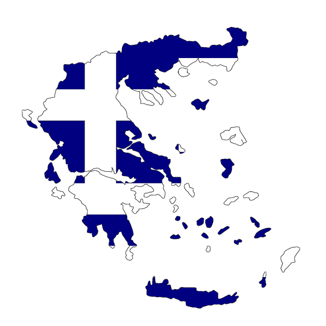 mapa řecka